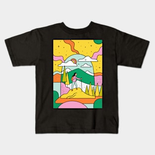 Hiking Pop Art Kids T-Shirt